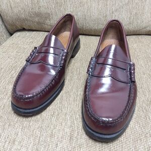 Classic Mens Dress Shoes By G.H.Bass & Co. Brown Leather Penny Loafers Size 8.5D